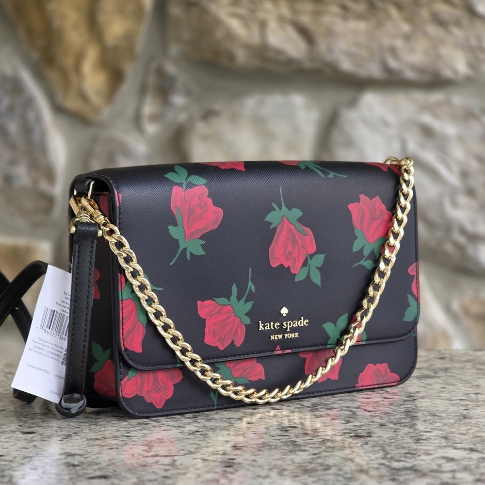 Kate Spade Madison Rose Toss Print Crossbody